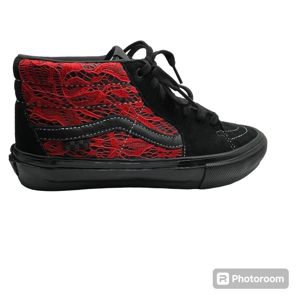 VANS Grosso Mid Premier 3D Skate Shoes Sz‎ 8.5 Unisex Red Lace/Black